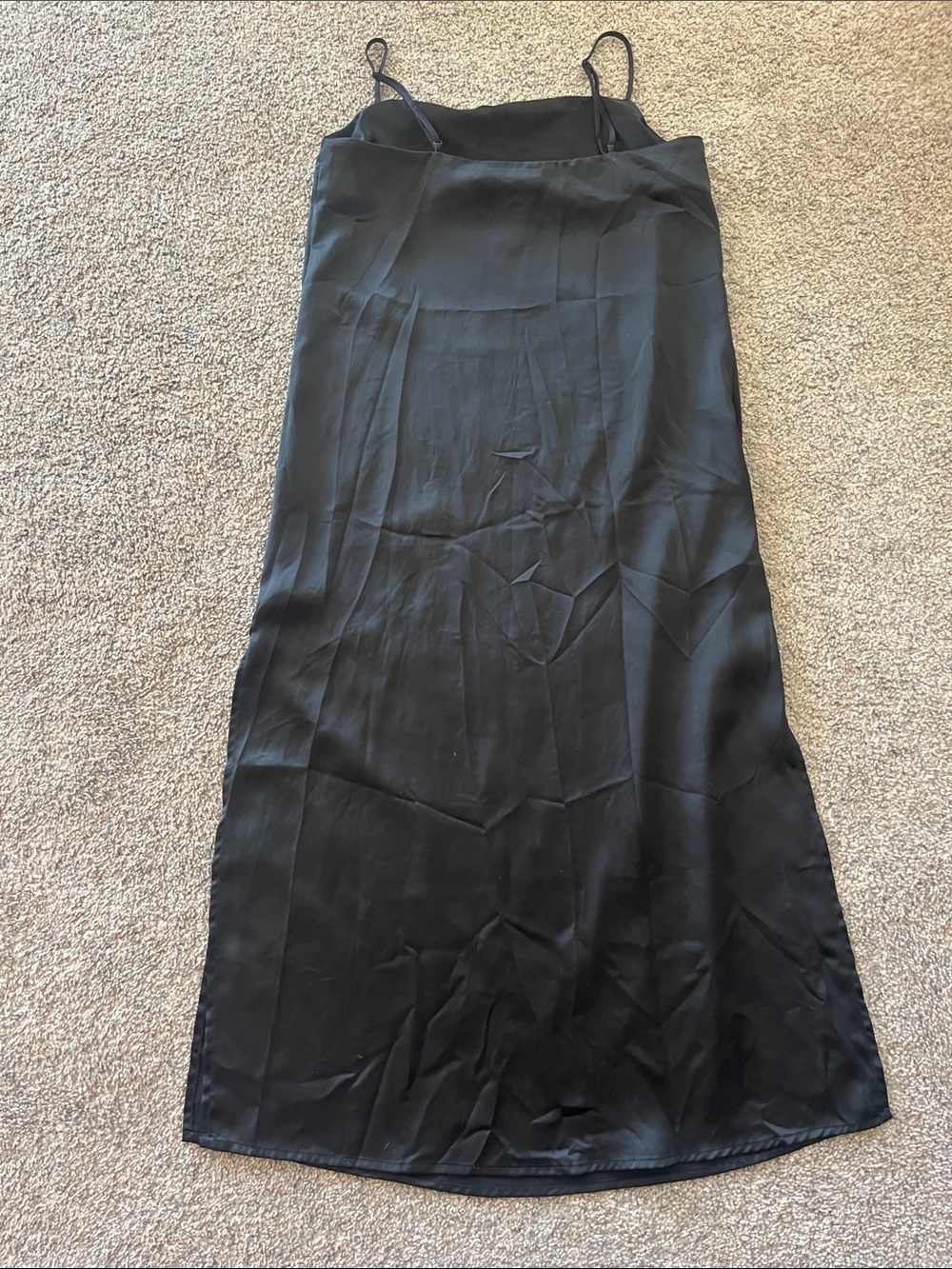 H&M Black Maxi Slip Dress with Side Slits - Picture 3 of 4